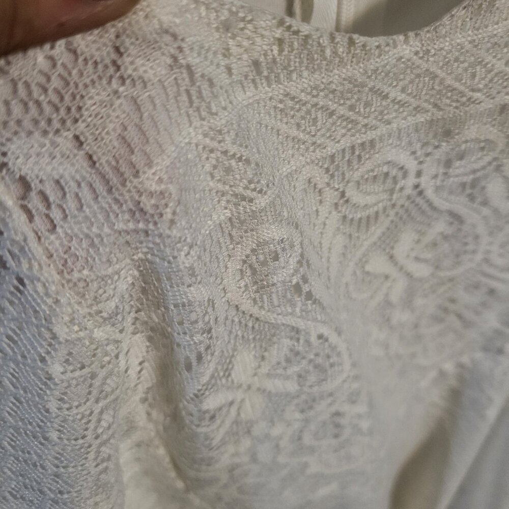 JONATHAN MARTIN WHITE LACE MINI DRESS SZ XL - Picture 2 of 4